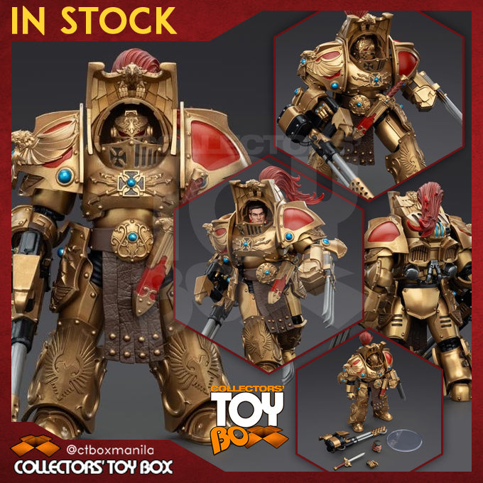 Joytoy 1/18 Warhammer The Horus Heresy Legio Custodes Aquilon Terminator Squad Aquilon with Infernus Firepike