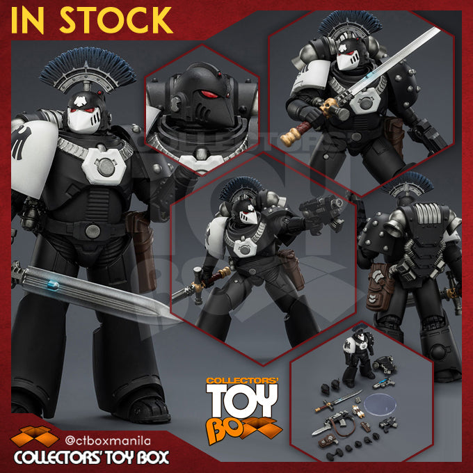 Joytoy 1/18 Warhammer The Horus Heresy Raven Guard - MkVI Tactical Sergeant with Power Sword, Bolter and Plasma Pistol
