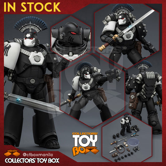 Joytoy 1/18 Warhammer The Horus Heresy Raven Guard - MkVI Tactical Sergeant with Power Sword, Bolter and Plasma Pistol