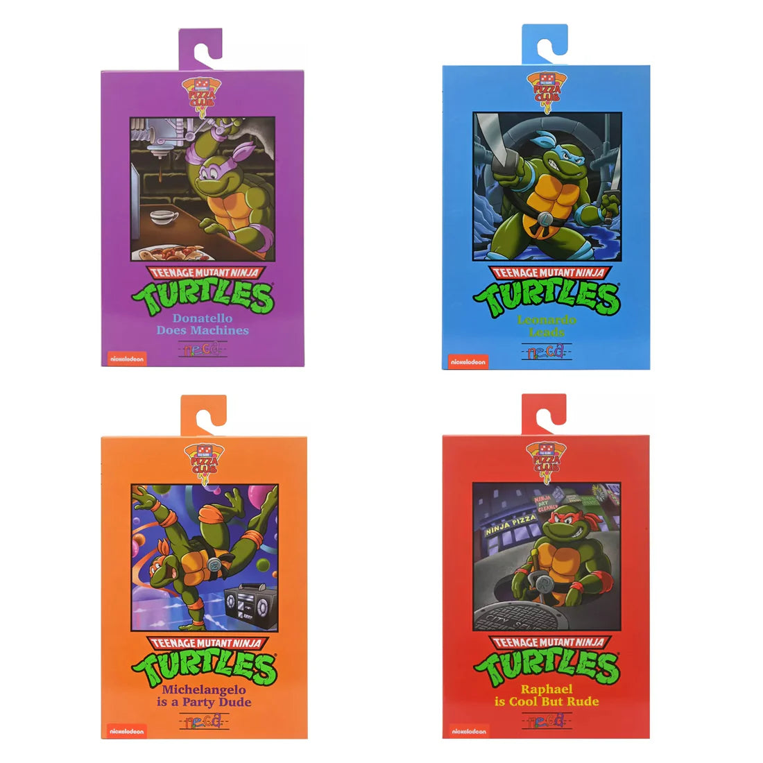 Neca Ultimate Teenage Mutant Ninja Turtles Pizza Club Set of 4 (VHS)