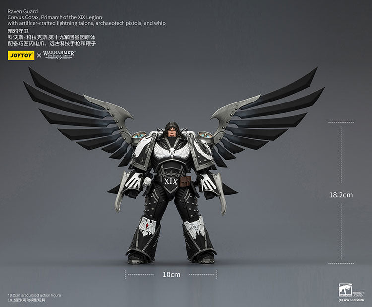 Joytoy 1/18 Warhammer the Horus Heresy Raven Guard - Corvus Corax, Primarch of the XIX Legion