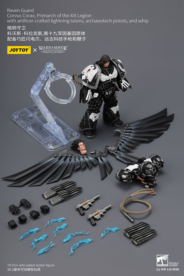 Joytoy 1/18 Warhammer the Horus Heresy Raven Guard - Corvus Corax, Primarch of the XIX Legion