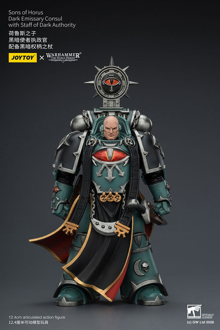 Joytoy 1/18 Warhammer The Horus Heresy Sons of Horus Dark Emissary Consul with Staff of Dark Authority