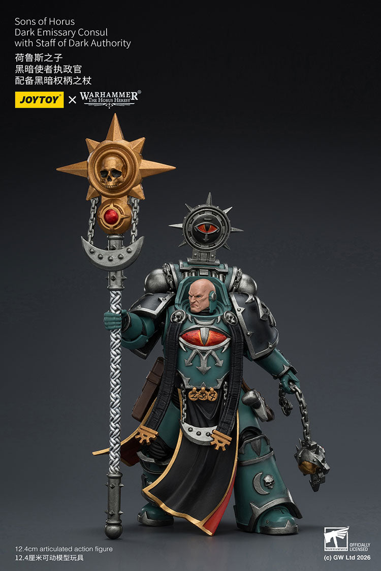 Joytoy 1/18 Warhammer The Horus Heresy Sons of Horus Dark Emissary Consul with Staff of Dark Authority