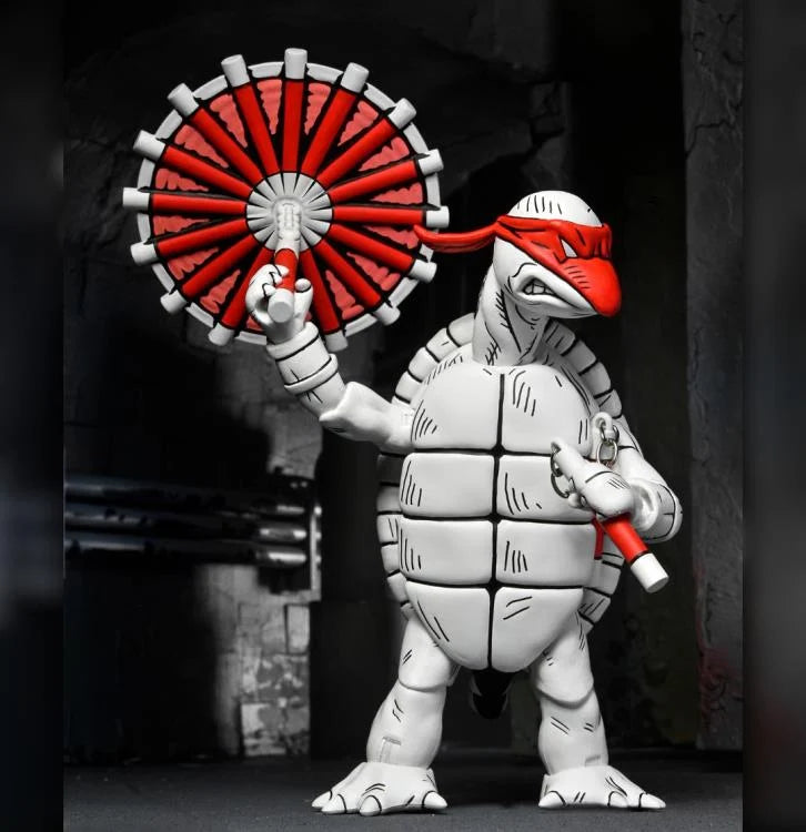 Neca Teenage Mutant Ninja Turtles The First Sketch Turtles (Black & White) 2-Pack