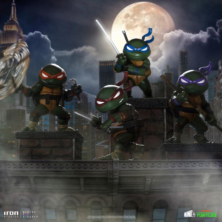 Iron Studios Mini Co Nickelodeon Teenage Mutant Ninja Turtles (Michelangelo, Leonardo, Donatello, Raphael) [SDCC PX]