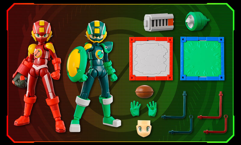SMP Megaman Battle Network Heat Guts and Wood Shield Set [Model Kit]