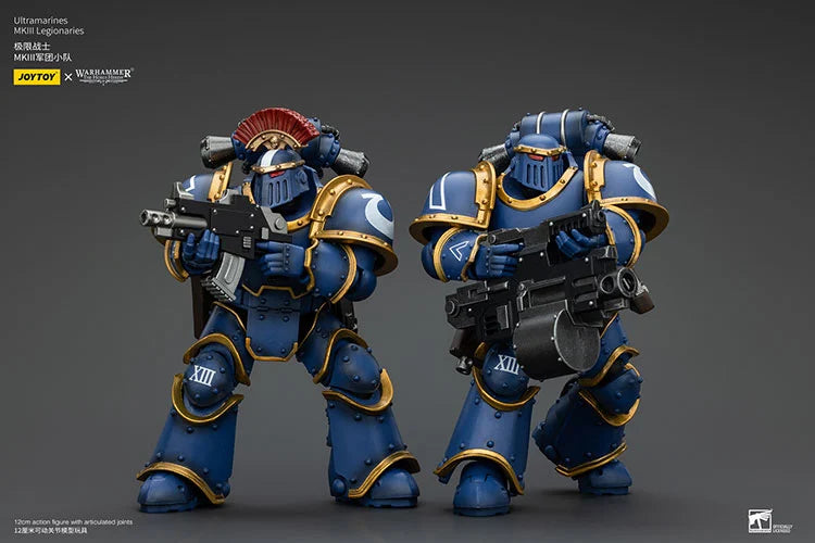 Joytoy 1/18 Warhammer The Horus Heresy Ultramarines - Legion MKIII Tactical Support Squad Legionary with Heavy Bolter