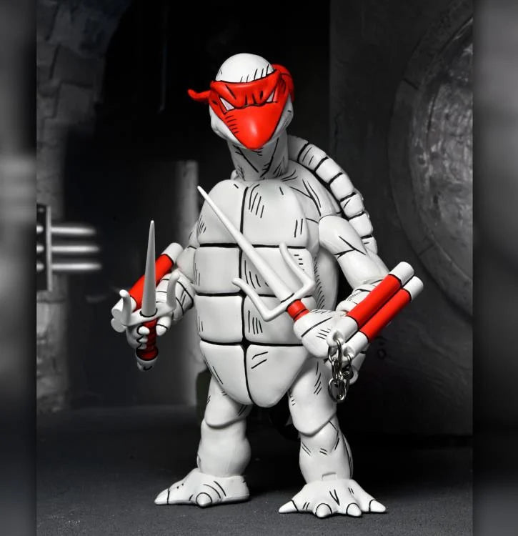 Neca Teenage Mutant Ninja Turtles The First Sketch Turtles (Black & White) 2-Pack