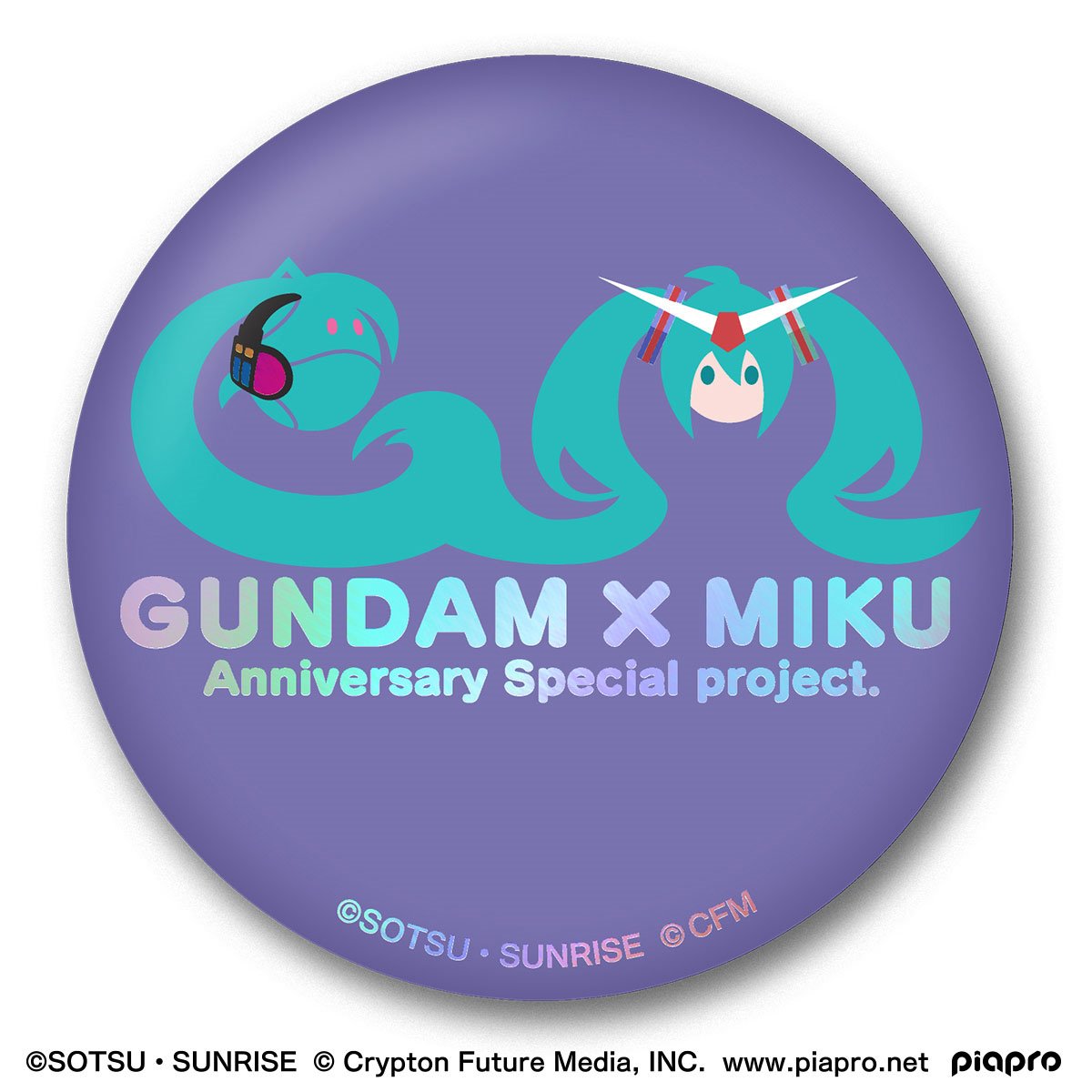 Bandai Namco Gundam x Miku Memorial Can Badge Set