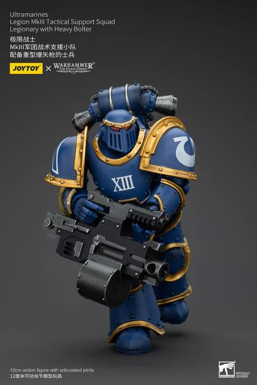 Joytoy 1/18 Warhammer The Horus Heresy Ultramarines - Legion MKIII Tactical Support Squad Legionary with Heavy Bolter