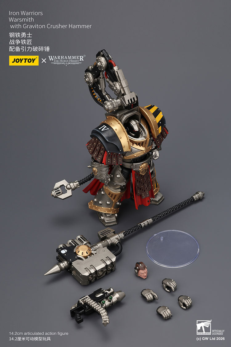 Joytoy 1/18 Warhammer The Horus Heresy Iron Warriors Warsmith with Graviton Crusher Hammer