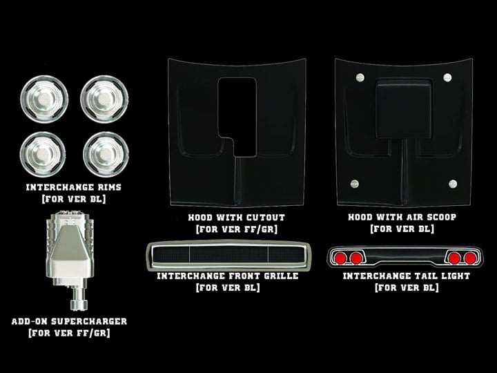Ramen Toy Ramen Racer Interchange Pack - Graphite Black