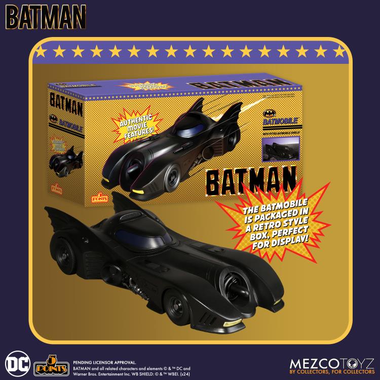 Mezco Toyz 5 Points DC Batman 1989 - Batman Batmobile