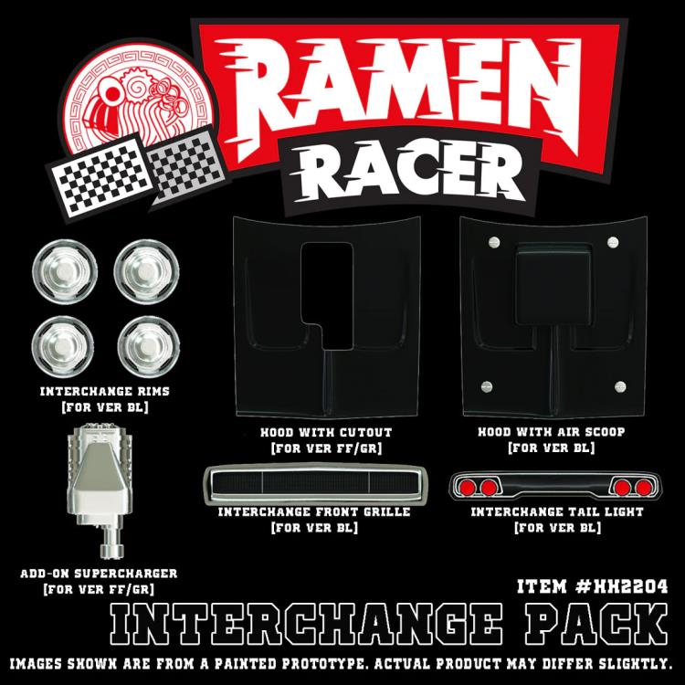 Ramen Toy Ramen Racer Interchange Pack - Graphite Black