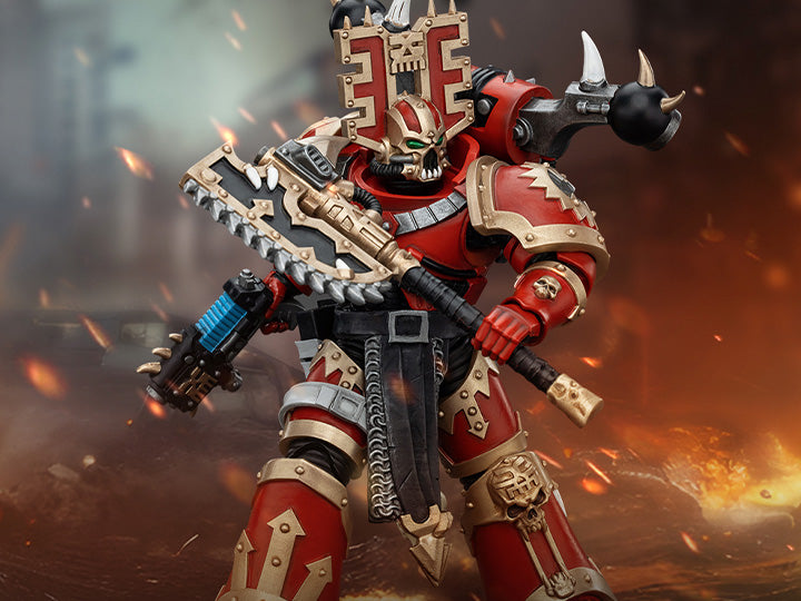 JOYTOY WARHAMMER 40K WORLD EATERS KHORNE BERZERKER WITH EVISCERATOR CHAINAXE JOYTOY WARHAMMER 40K WORLD EATERS KHORNE BERZERKER WITH EVISCERATOR CHAINAXE