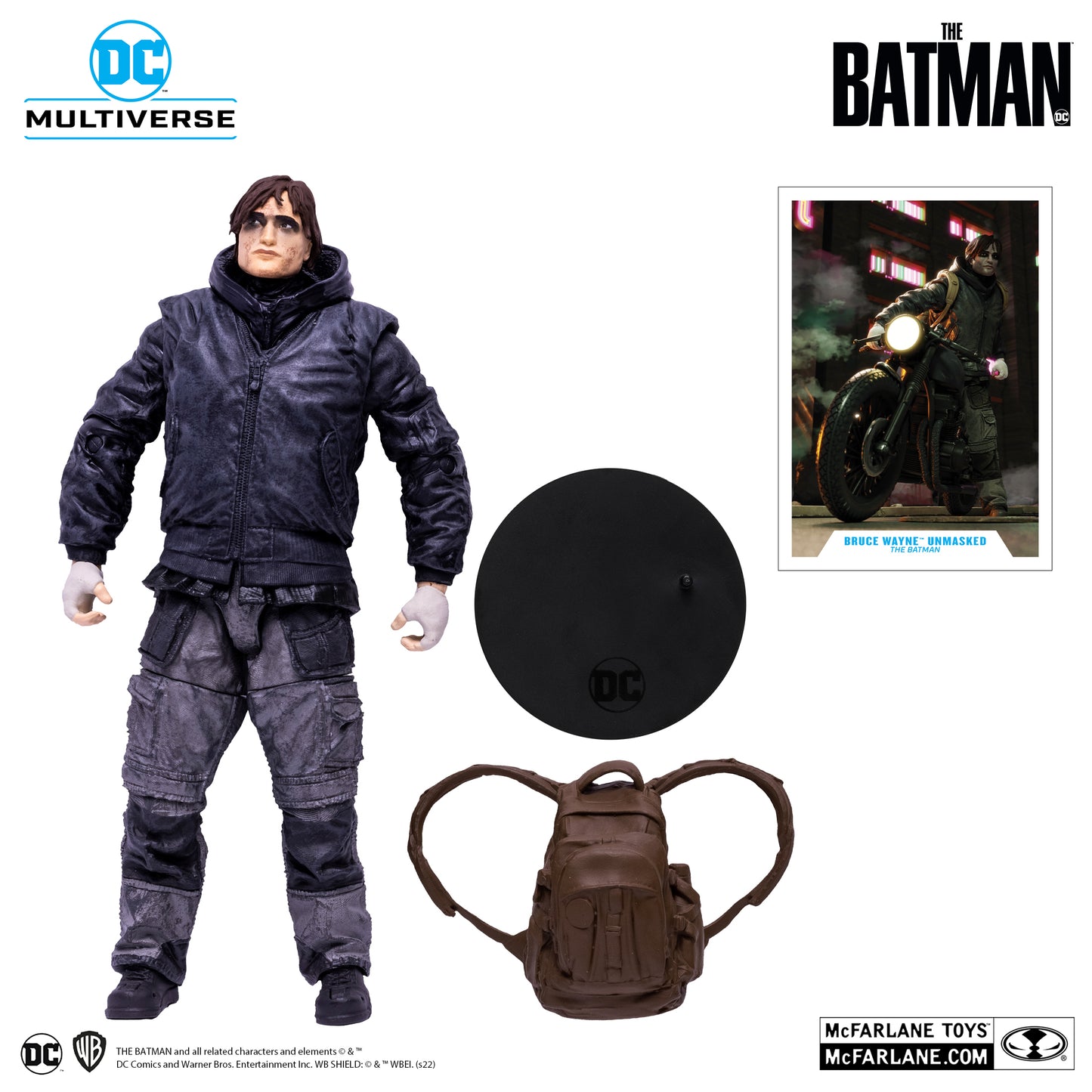 McFarlane Toys DC The Batman Movie Bruce Wayne Drifter Unmasked