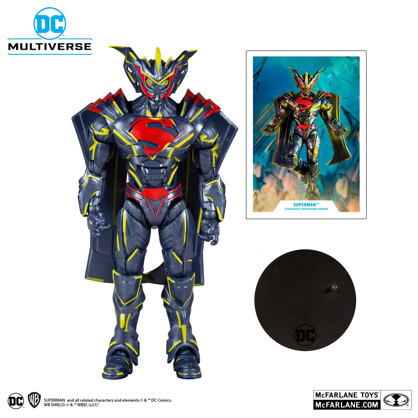 McFarlane Toys DC Superman Energized Unchained Armor Gold Label