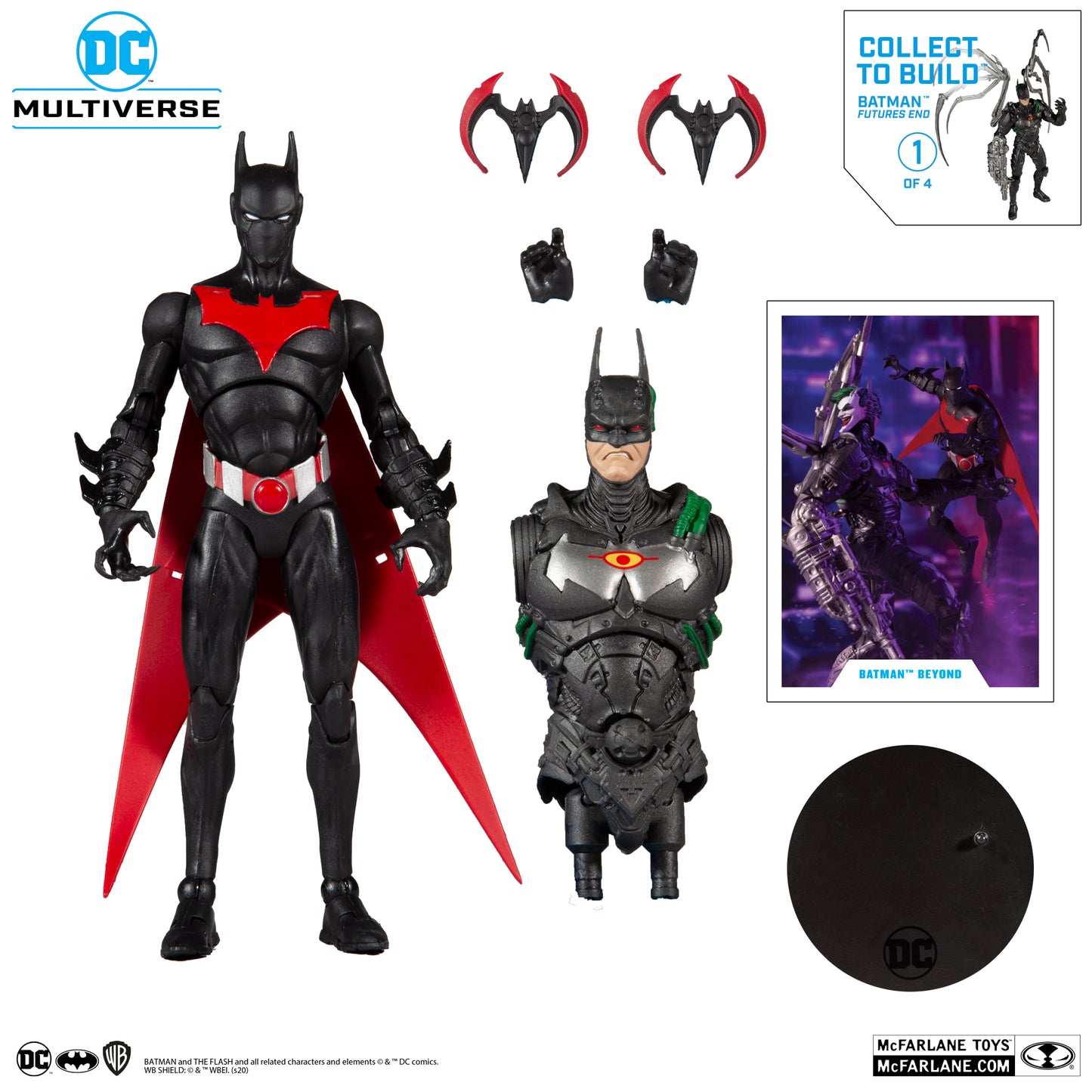 McFarlane Toys DC Multiverse Batman Beyond Batman [Jokerbot BAF Included]