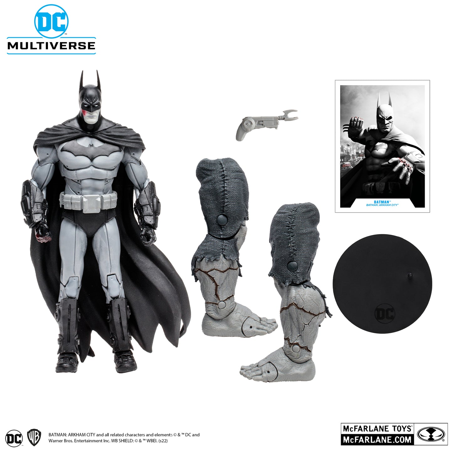 [BUNDLE] McFarlane Toys DC Multiverse Batman Arkham City Solomon Grundy Wave (Black & White) [Gold Label]