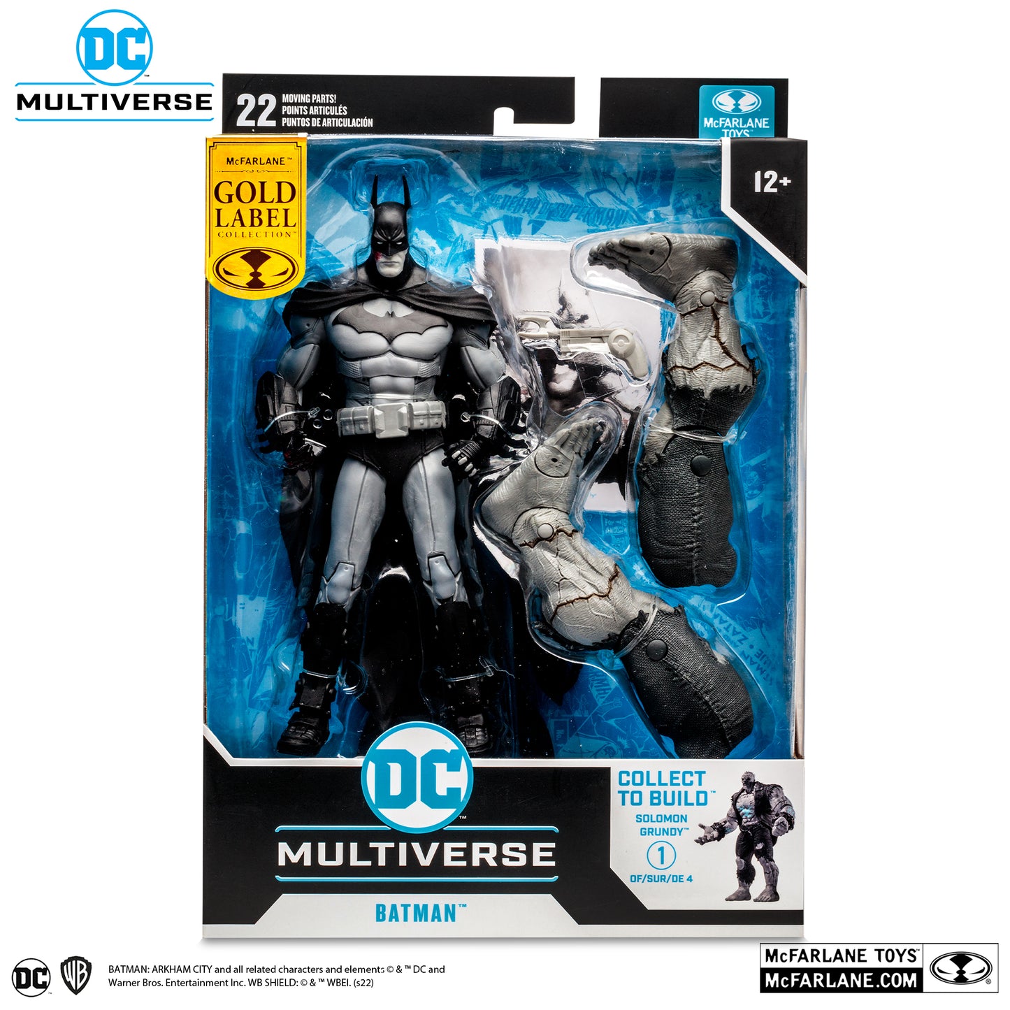 [BUNDLE] McFarlane Toys DC Multiverse Batman Arkham City Solomon Grundy Wave (Black & White) [Gold Label]
