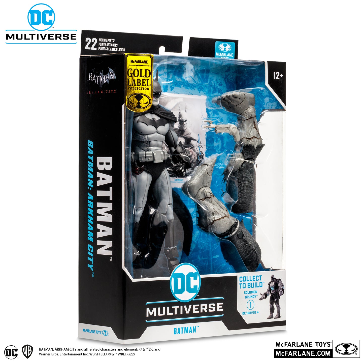 [BUNDLE] McFarlane Toys DC Multiverse Batman Arkham City Solomon Grundy Wave (Black & White) [Gold Label]