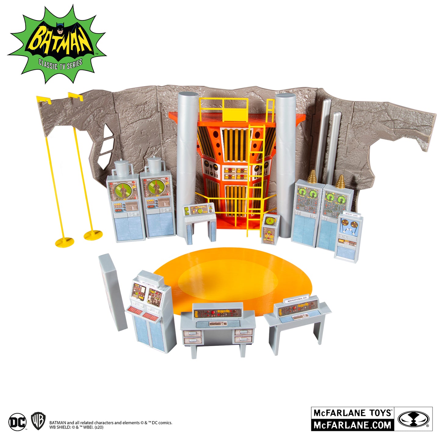 McFarlane Toys DC Retro Batman 66 Batcave Playset