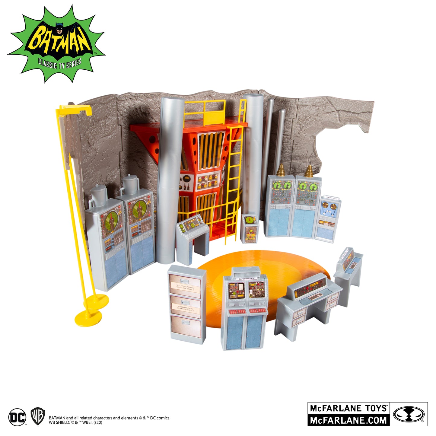 McFarlane Toys DC Retro Batman 66 Batcave Playset
