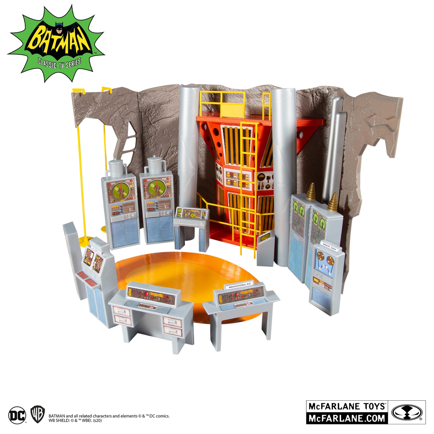 McFarlane Toys DC Retro Batman 66 Batcave Playset