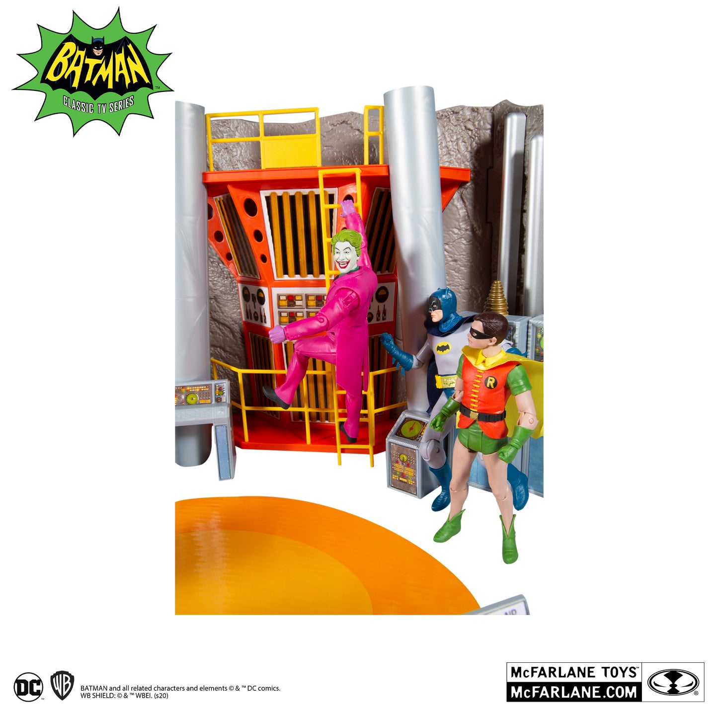 McFarlane Toys DC Retro Batman 66 Batcave Playset