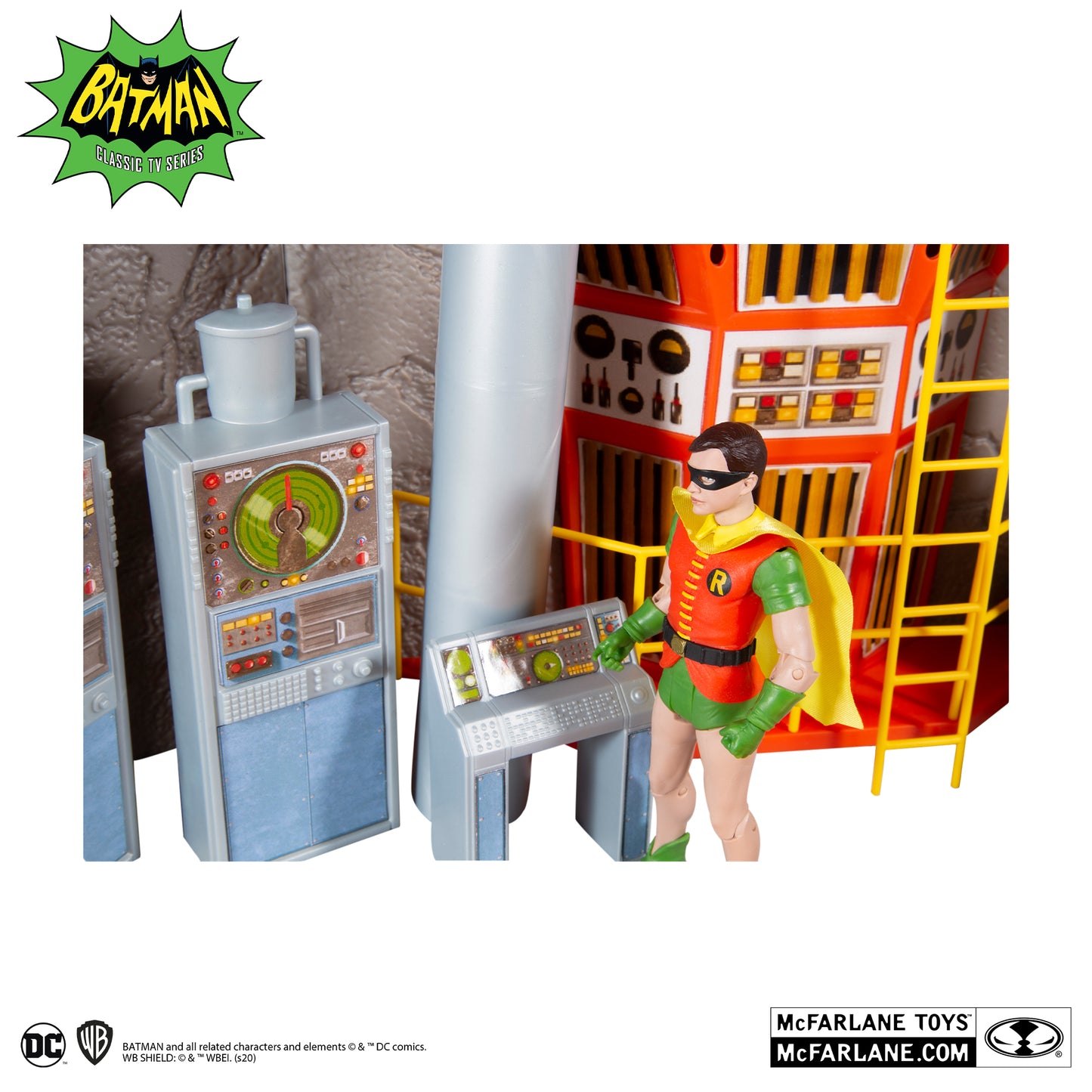 McFarlane Toys DC Retro Batman 66 Batcave Playset