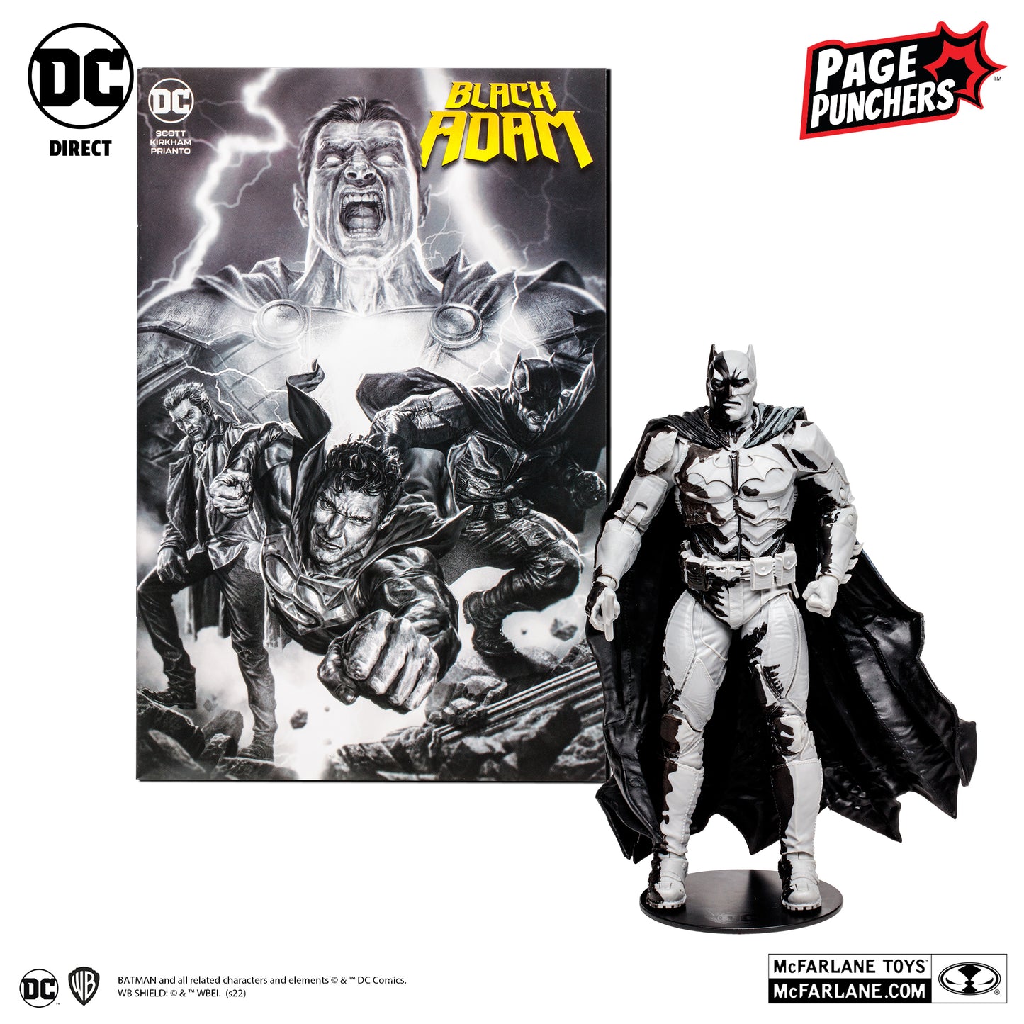 McFarlane Toys DC Direct Page Punchers Black Adam Wave - Batman Line Art Variant (Gold Label)