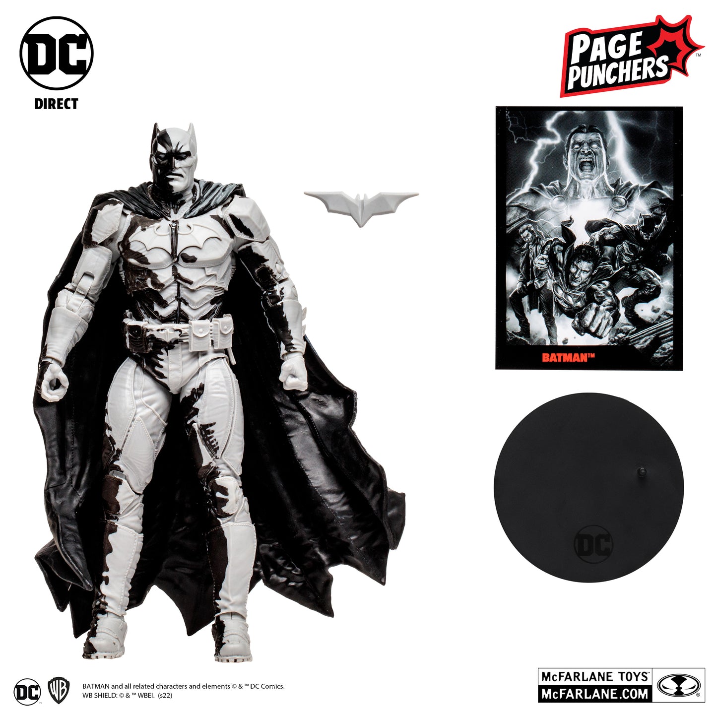 McFarlane Toys DC Direct Page Punchers Black Adam Wave - Batman Line Art Variant (Gold Label)