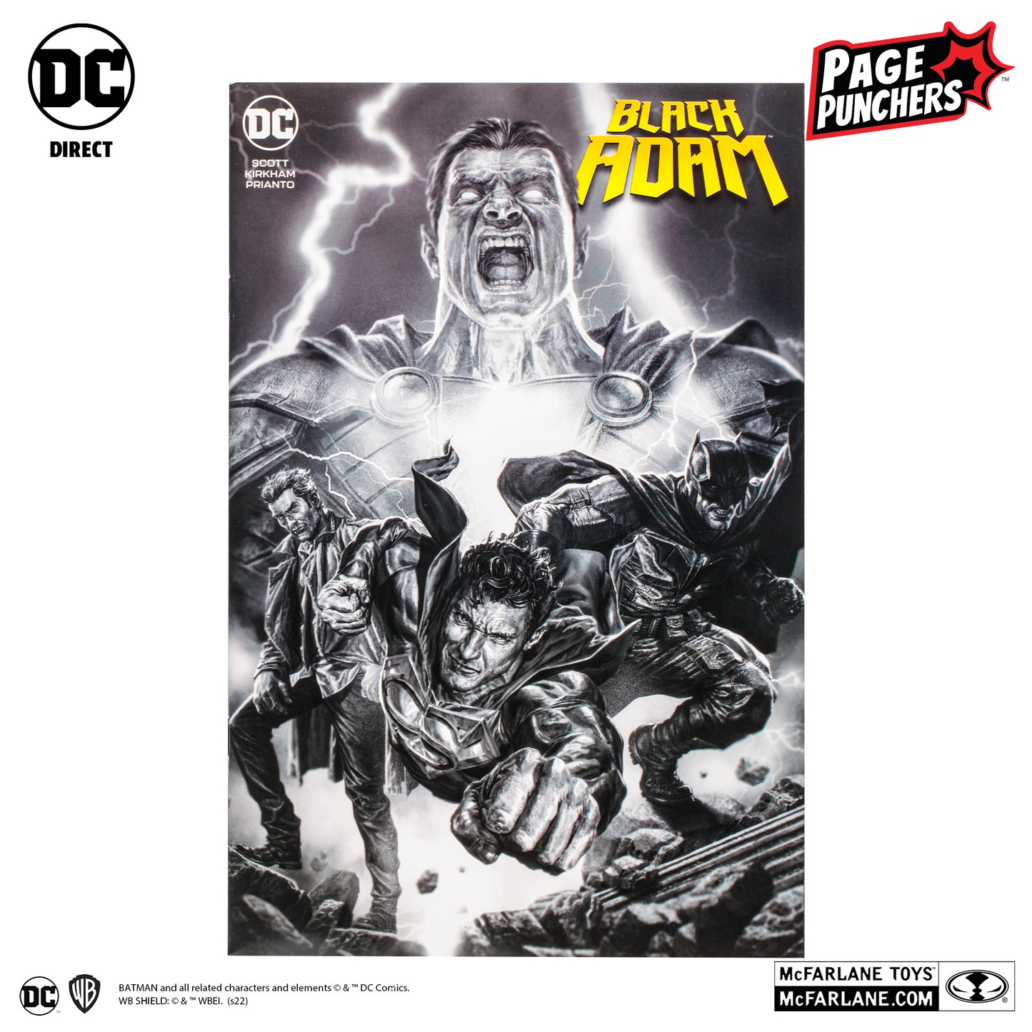 McFarlane Toys DC Direct Page Punchers Black Adam Wave - Batman Line Art Variant (Gold Label)