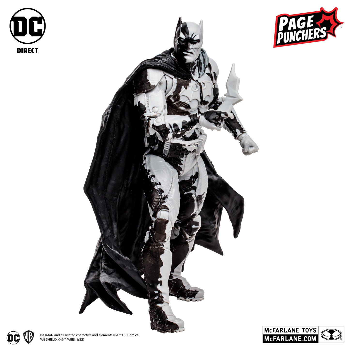 McFarlane Toys DC Direct Page Punchers Black Adam Wave - Batman Line Art Variant (Gold Label)