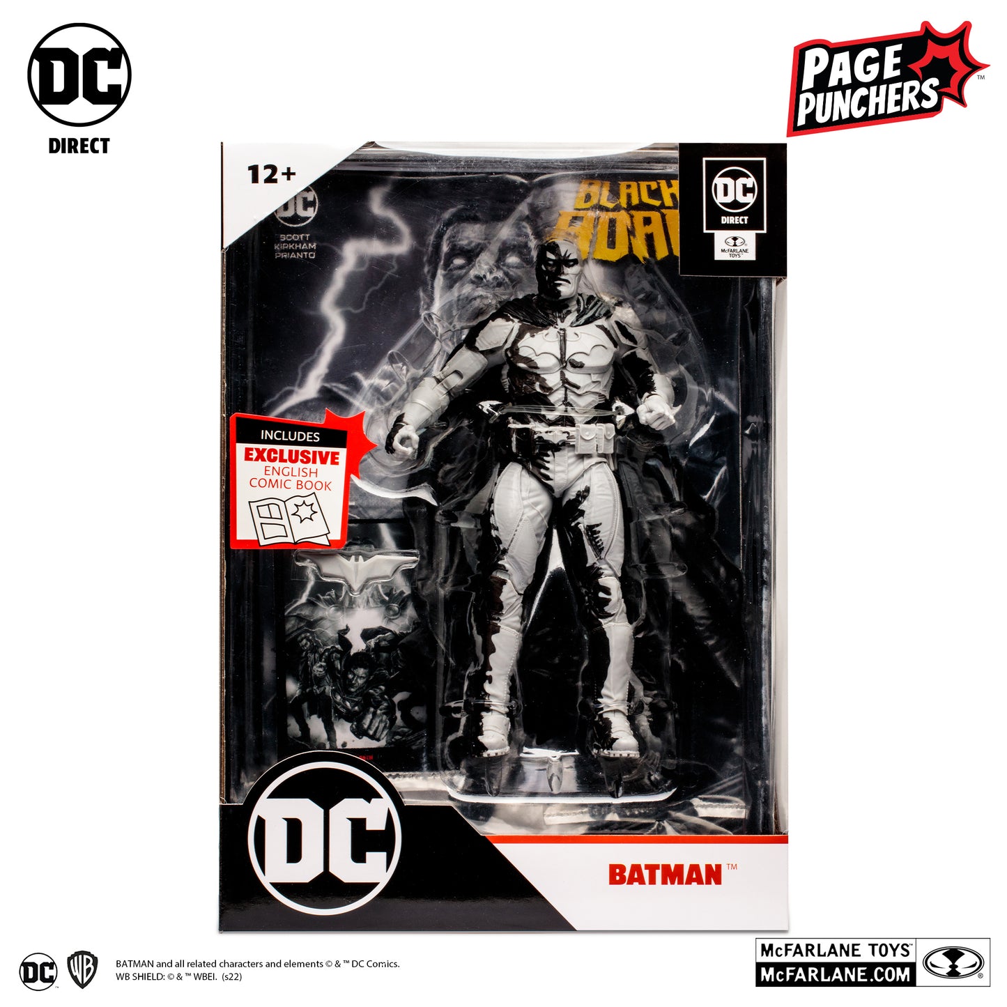 McFarlane Toys DC Direct Page Punchers Black Adam Wave - Batman Line Art Variant (Gold Label)