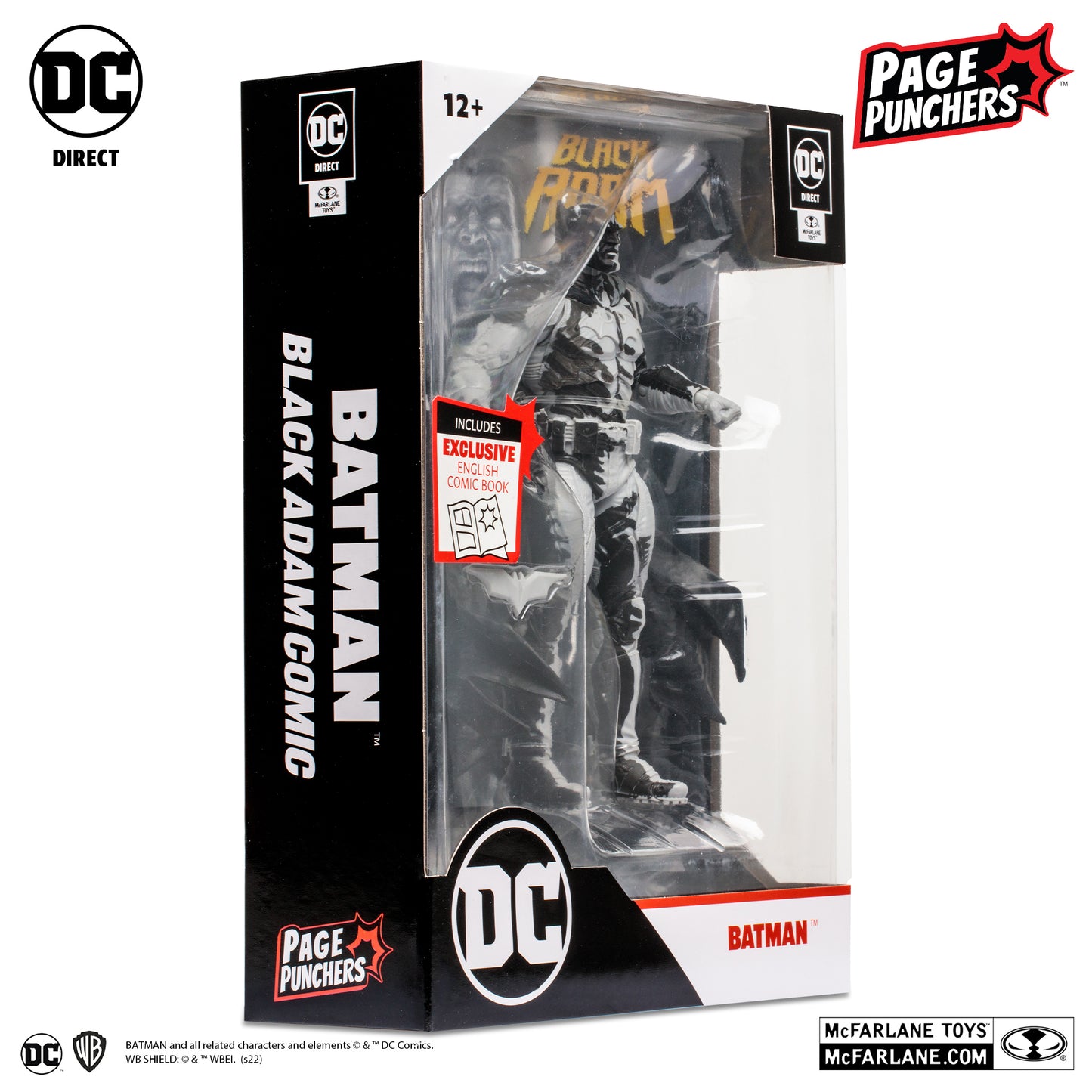 McFarlane Toys DC Direct Page Punchers Black Adam Wave - Batman Line Art Variant (Gold Label)