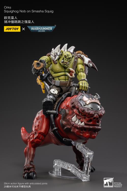 Joytoy 1/18 Warhammer 40K Orks Squighog - Nob On Smasha Squig