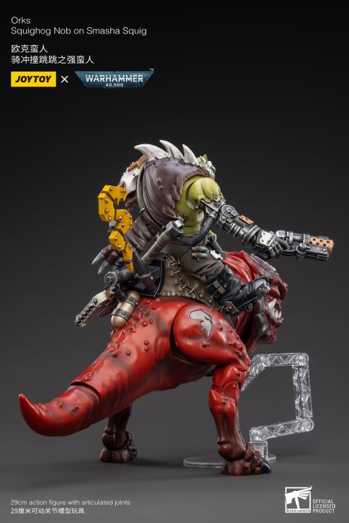 Joytoy 1/18 Warhammer 40K Orks Squighog - Nob On Smasha Squig