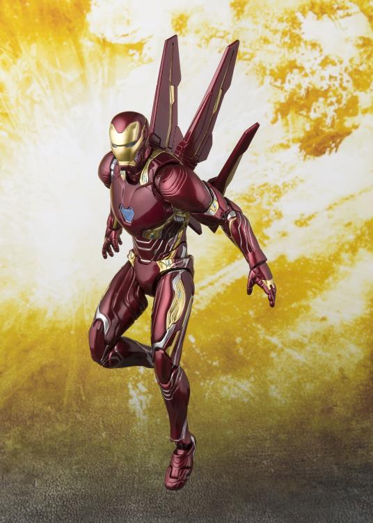 SH Figuarts Marvel Avengers Infinity War Iron Man Mark 50 with Nano Weapon Set