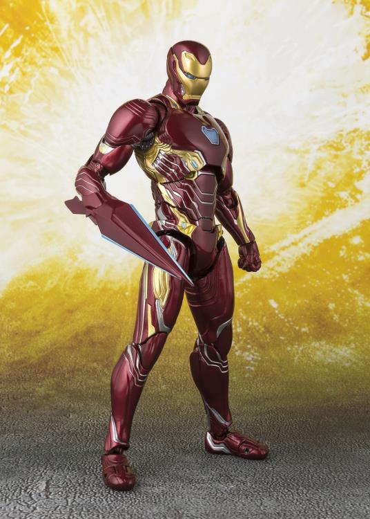SH Figuarts Marvel Avengers Infinity War Iron Man Mark 50 with Nano Weapon Set
