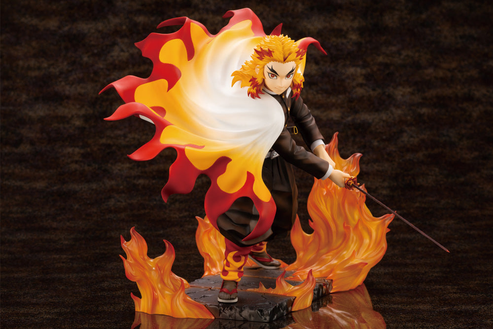 Kotobukiya Artfx-J Demon Slayer Kyojuro Rengoku [with Bonus Faceplate]
