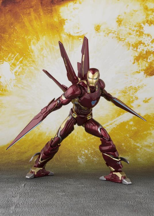 SH Figuarts Marvel Avengers Infinity War Iron Man Mark 50 with Nano Weapon Set