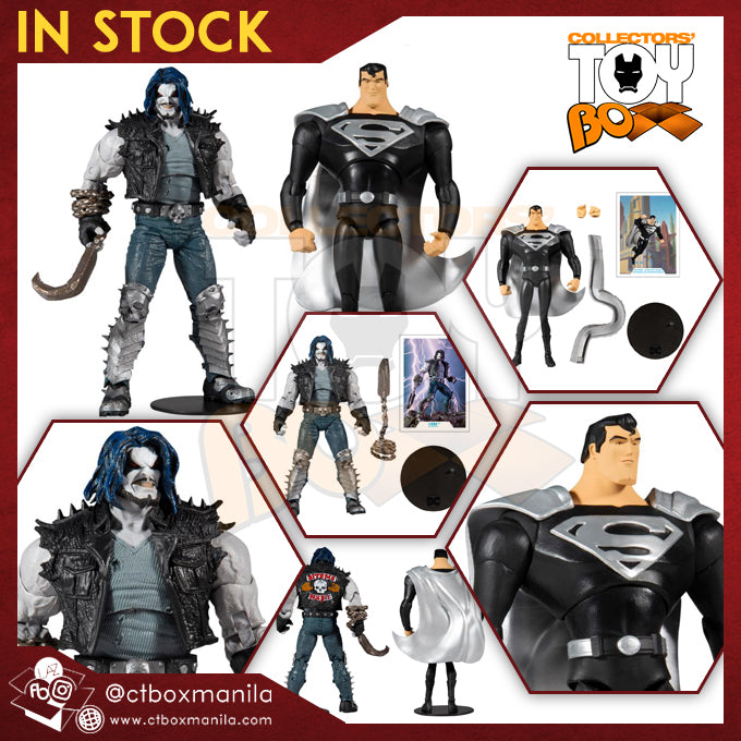 [BUNDLE] McFarlane Toys DC Multiverse Lobo + Superman The Animated Series Black Suit Superman