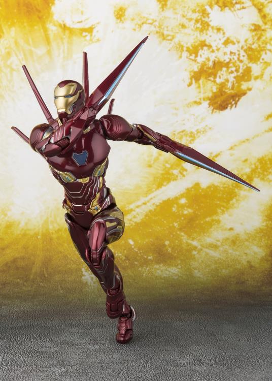 SH Figuarts Marvel Avengers Infinity War Iron Man Mark 50 with Nano Weapon Set
