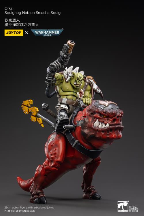 Joytoy 1/18 Warhammer 40K Orks Squighog - Nob On Smasha Squig